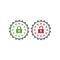Lock unlock icon symbol for your web site design