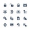 Lock and unlock icons in glyph style