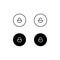 Lock and Unlock Padlock Button Icon Vector Set Collection