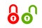 Lock unlock vector icon