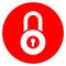 Lock vector icon, closed sign