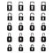 Lock vector icon, padlock icon unlock symbol vector