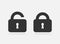 Lock - vector icon. unlock and neverlock vector icon