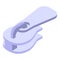 Lock zipper pull icon, isometric style