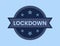 Lockdown Badge vector illustration, Lockdown Stamp