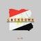 Lockdown. Egypt. The inscription on wooden blocks, against the background of the map of Egypt. 3D illustration. Closing the