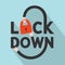 Lockdown Font Icon. Locking Down to Prevent Corona Virus Or Covid-19 Not to Spread Widely