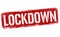 Lockdown grunge rubber stamp