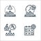 lockdown line icons. linear set. quality vector line set such as period, force, forbidden