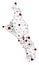 Lockdown Polygonal 2D Mesh Vector Map of Bahamas - Andros Island