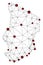 Lockdown Polygonal Network Mesh Vector Map of Chad