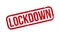 Lockdown Rubber Stamp. Red Lockdown Rubber Grunge Stamp Seal Vector Illustration - Vector