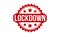 Lockdown Rubber Stamp. Red Lockdown Rubber Grunge Stamp Seal Vector Illustration - Vector