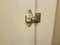 Locked bathroom or restroom stall door or latch
