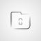 Locked folder vector icon