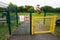 Locked gate to childrens playground
