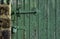 Locked Green Barn Door