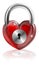 Locked heart concept