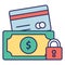 Locked money, money protection Vector Icon which can easily modify or edit