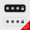 Locked Password Fields - Vector Icons - Isolated On Transparent Background