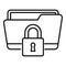 Locked remote folder icon, outline style