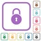 Locked round padlock with keyhole simple icons