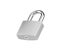 Locked silver color Padlock on the white background