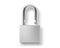 Locked silver color Padlock on the white background