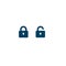 Locked unlocked padlock icon