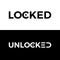 Locked & Unlocked Typography Word Letter Logo Design Vector Template. Locked & Unlocked Word Logo For Business Typography Design