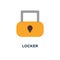 locker icon. padlock concept symbol design, key lock, privacy an