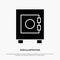 Locker, Lock, User solid Glyph Icon vector