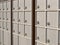Locker rows of rural Canada Post metal mail box