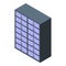 Locker wardrobe icon isometric vector. Room storage