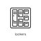 Lockers icon. Trendy modern flat linear vector Lockers icon on w