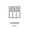 lockers icon vector from airport collection. Thin line lockers outline icon vector illustration