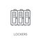 Lockers linear icon. Modern outline Lockers logo concept on whit