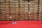 Lockers with omikuji papers at Kannon Temple in Tokyo