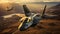 A Lockheed Martin F-35 Fighter Jet Squadron in Formation - generative AI