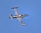 Lockheed T-33 Shooting Star flying over Duck Creek with other Warbirds prior to the traditional fireworks display.