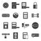 Locks door icon set