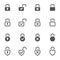 Locks Icons on white background