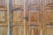 Lockset on the door wooden pattern textured background.