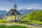 Lockstein Chapel with Watzmann mountain in Berchtesgaden, Bavaria, Germany