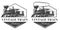 Locomotive emblem illustration in vintage monochrome style