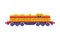 Locomotive or Engine as Rail Transport Vehicle Vector Illustration