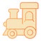 Locomotive flat icon. Train toy orange icons in trendy flat style. Baby toy gradient style design, designed for web and