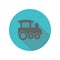 Locomotive, railway, steam, train long shadow icon. Simple glyph, flat vector of transport icons for ui and ux, website or mobile