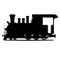Locomotive silhouette in black vector one