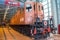 Locomotive of times of the USSR. Russia. Saint-Petersburg. Museum Railways of Russia December 21, 2017.
